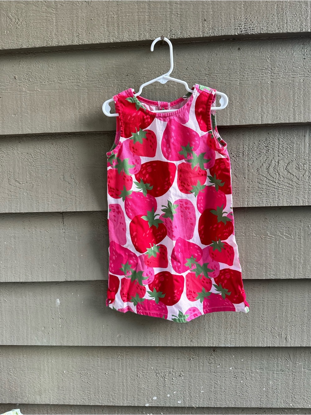 Crazy 8 Pink & Red Strawberry Print Sleeveless Dress